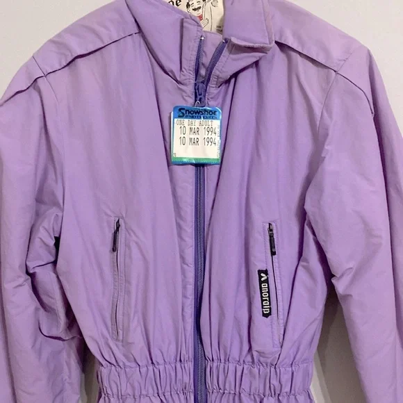 VTG Anoralp Schmello Designer Size 8 Purple Skiwear France Snow Suit - Picture 2 of 14
